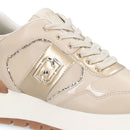 Sneakers Platform Donna LIU JO Amazing 43 in Pelle Beige con Dettaglio Glitter