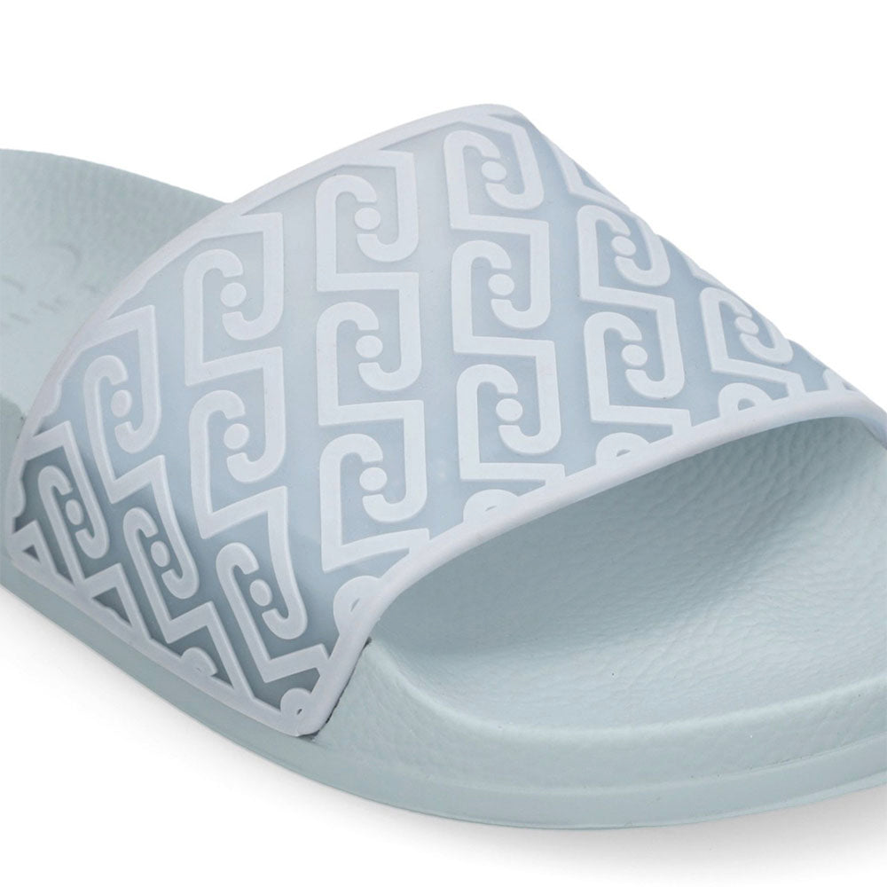 Ciabatte Donna LIU JO Kos 21 stampa Monogram in Gomma Azzurra