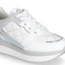 Sneakers Platform Donna LIU JO Maxi Wonder 91 in Pelle e Suede Bianco