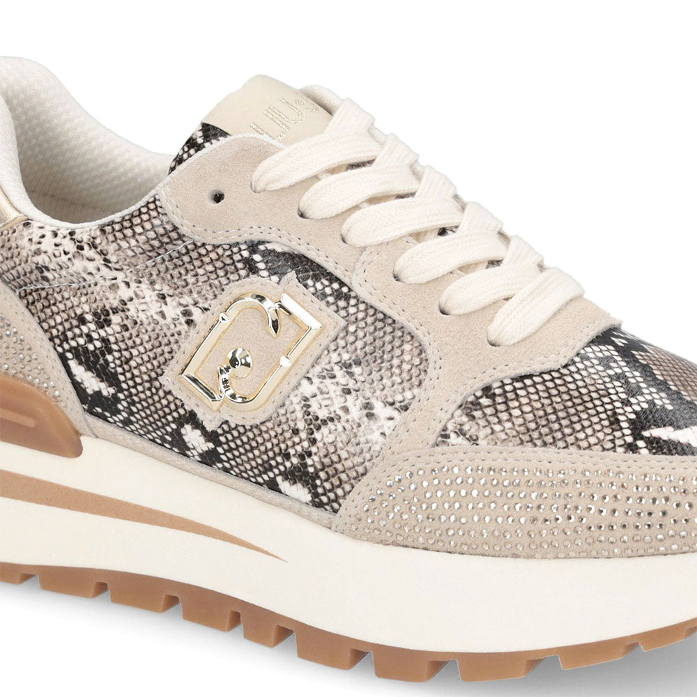 Sneakers Platform Donna LIU JO Amazing 25 in Suede e Inserti stampa Pitone
