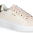 Sneakers Platform LIU JO Babol 01 Laminate Effetto Lizard White Light Gold