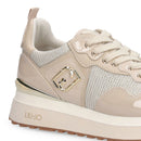 Women's Platform Sneakers LIU JO Maxi Wonder 01 in Rope Mesh with Glitter
