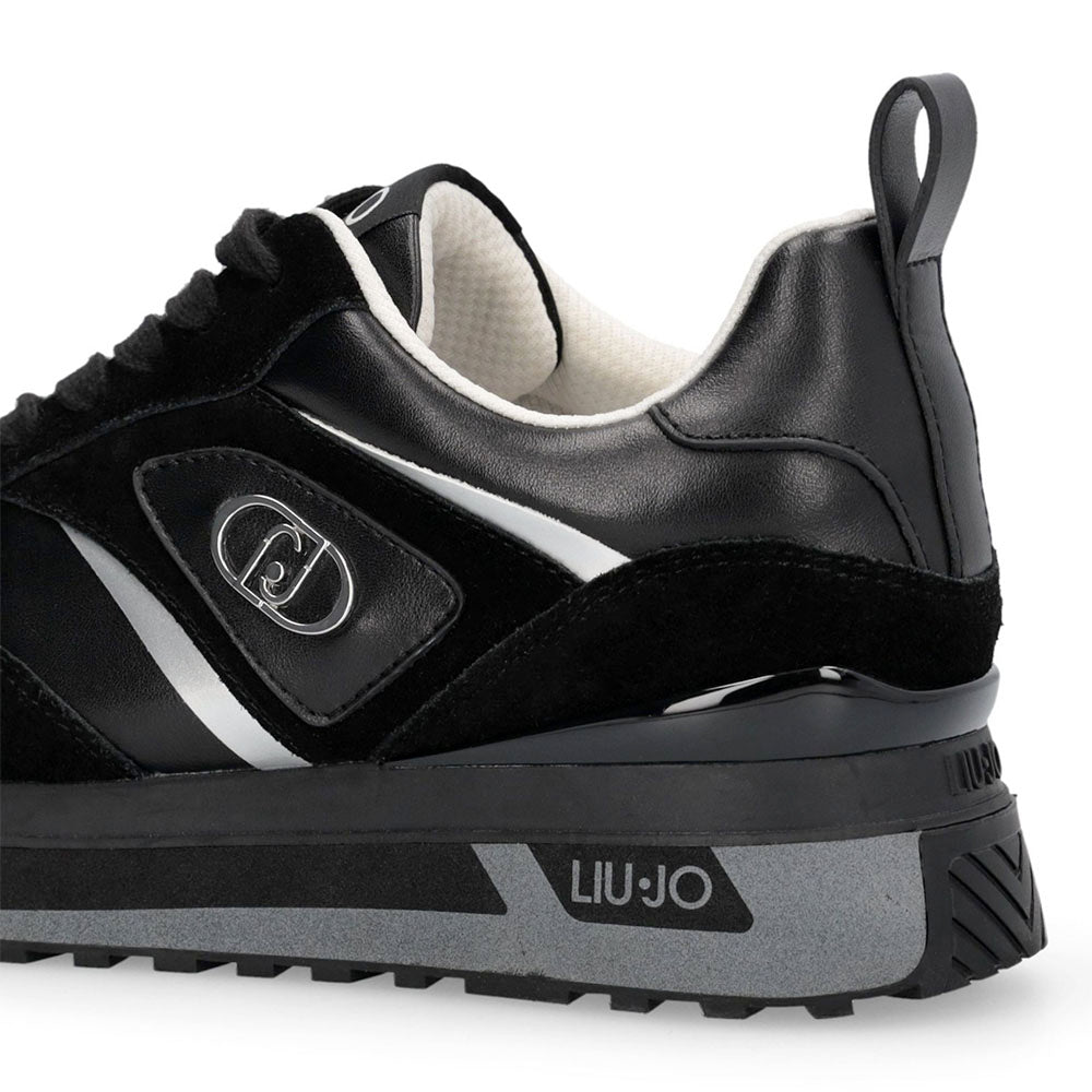 Sneakers Platform Donna LIU JO Maxi Wonder 97 in Pelle e Suede Nero