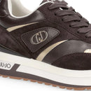 Sneakers Platform Donna LIU JO Maxi Wonder 97 in Pelle e Suede color Moka