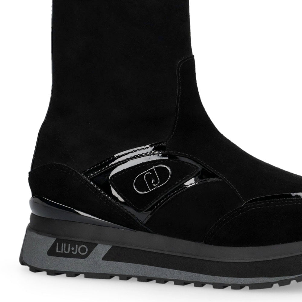 Sneakers Boots Donna LIU JO Maxi Wonder 104 in Suede Nero