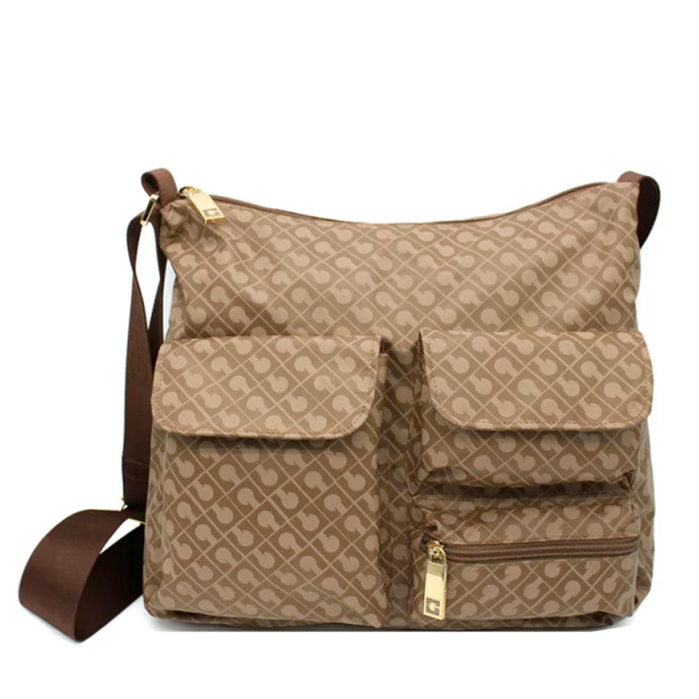 Borsa Donna a Tracolla Multitasche GHERARDINI in Tessuto Softy Chestnut