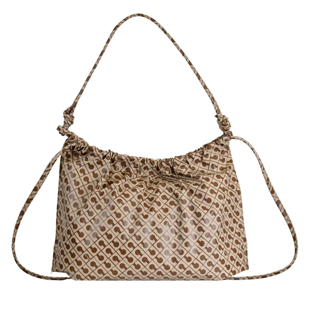 Damen-Beuteltasche GHERARDINI aus Softy-Stoff in Tabacco - Burro