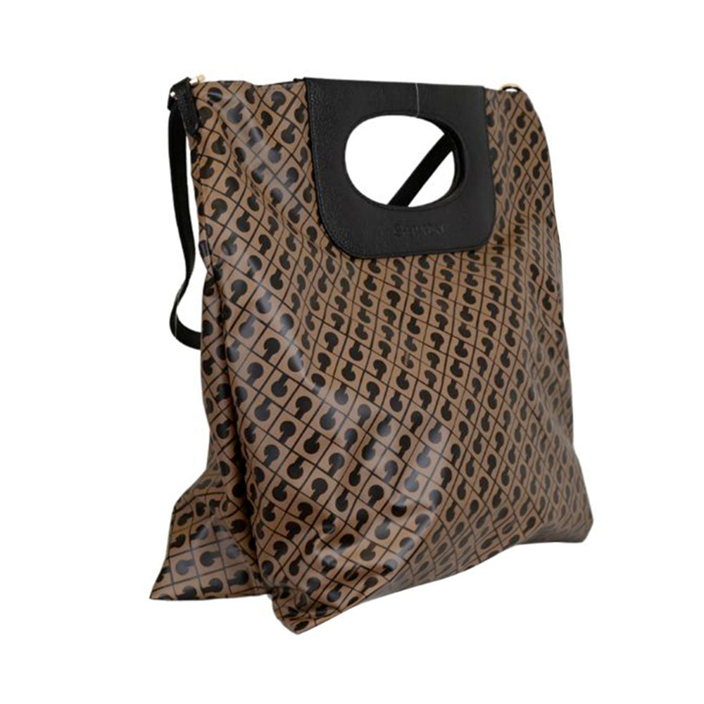 Borsa Donna Mano GHERARDINI linea Doppia Piattina in Tessuto Softy Toffee