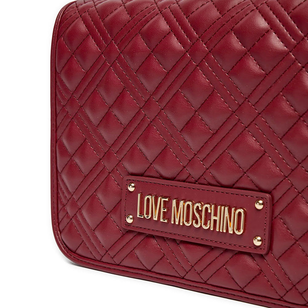 Borsa Donna a Spalla e Tracolla LOVE MOSCHINO linea Quilted Rosso Vino