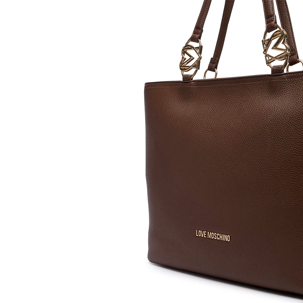 Shopping Bag Donna LOVE MOSCHINO linea Jewel Marrone