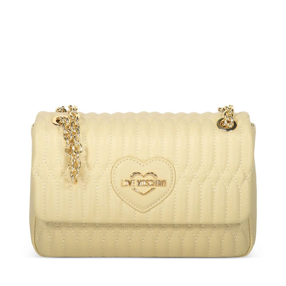 Borsa Donna a Spalla e a Tracolla LOVE MOSCHINO linea Bubby Love in Ecopelle color Burro