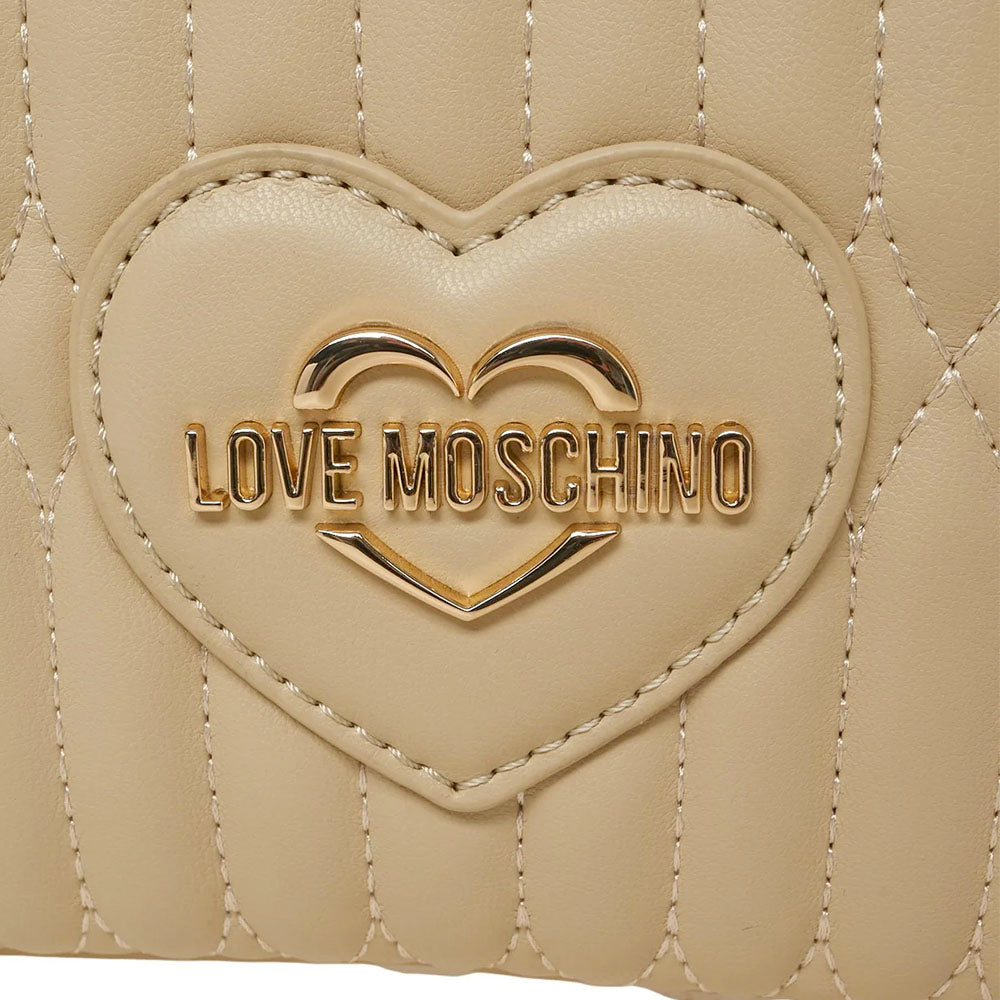 Bauletto Donna a Spalla LOVE MOSCHINO linea Bubby Love in Ecopelle color Burro