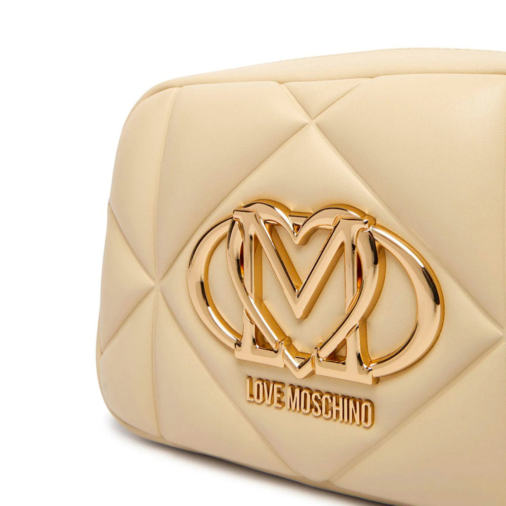 Camera Case Trapuntata LOVE MOSCHINO linea Embossed color Burro