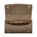 Gesteppte Damen-Schulter- und Umhängetasche LOVE MOSCHINO Modell Embossed in Taupe