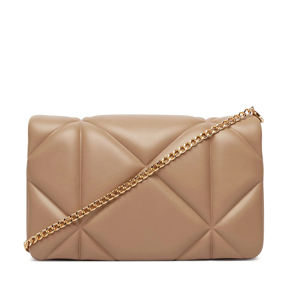 Clutch Trapuntata con Tracolla LOVE MOSCHINO linea Embossed color Sabbia