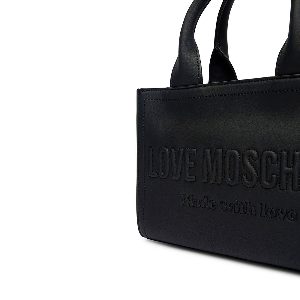 Borsa Donna a Mano LOVE MOSCHINO in Ecopelle Nera