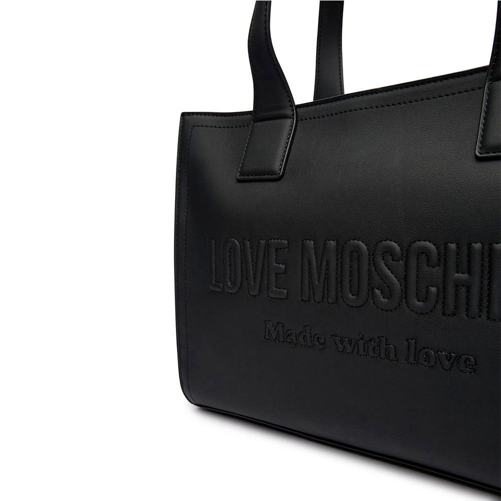 Shopping Bag Donna LOVE MOSCHINO in Ecopelle Nera