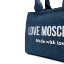 Borsa Donna a Mano LOVE MOSCHINO in Denim Blu