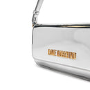 Borsa Piatta a Spalla LOVE MOSCHINO linea Lettering Logo Mirror Argento