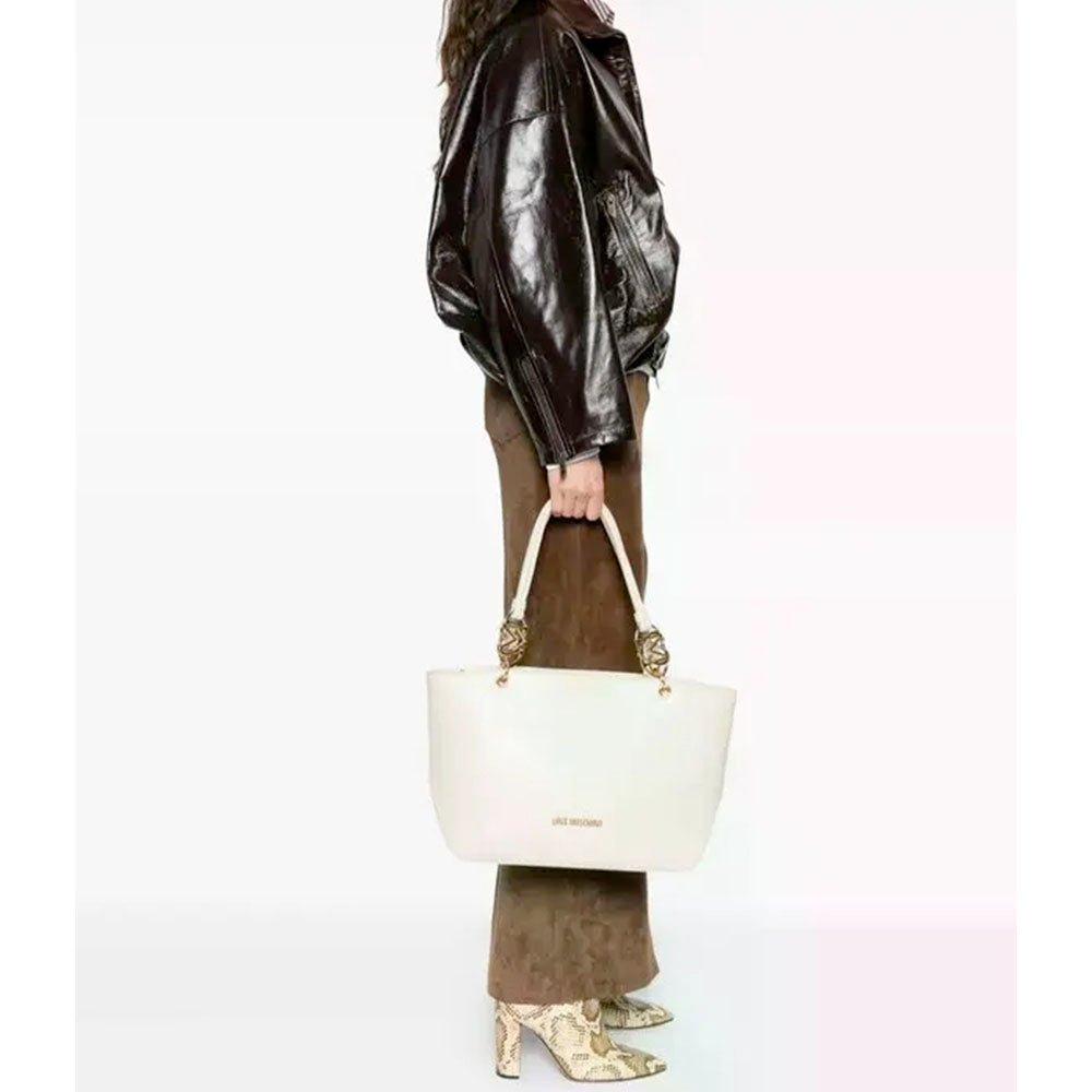 Shopping Bag Donna LOVE MOSCHINO linea Jewel Avorio