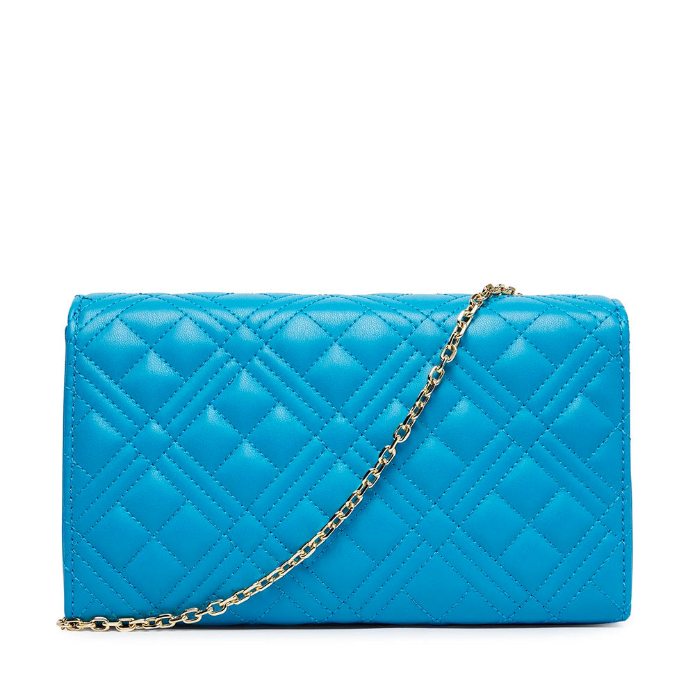 Clutch Donna con Tracolla LOVE MOSCHINO linea Smart Daily Quilted Turchese