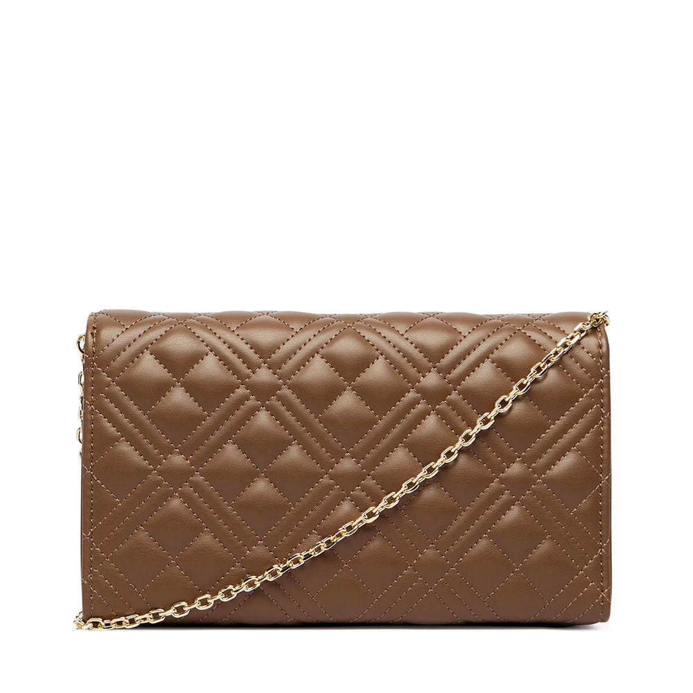 Clutch Donna con Tracolla LOVE MOSCHINO linea Smart Daily Quilted color Fango
