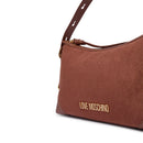 Borsa Donna Hobo Media LOVE MOSCHINO linea Signature Zip in Velour color Cuoio