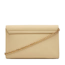 Damen-Clutch mit Umhängeriemen LOVE MOSCHINO Modell Smart Daily Bag Lettering Logo in Creme