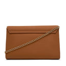 Damen-Clutch mit Umhängeriemen LOVE MOSCHINO Modell Smart Daily Bag Lettering Logo in Cognac