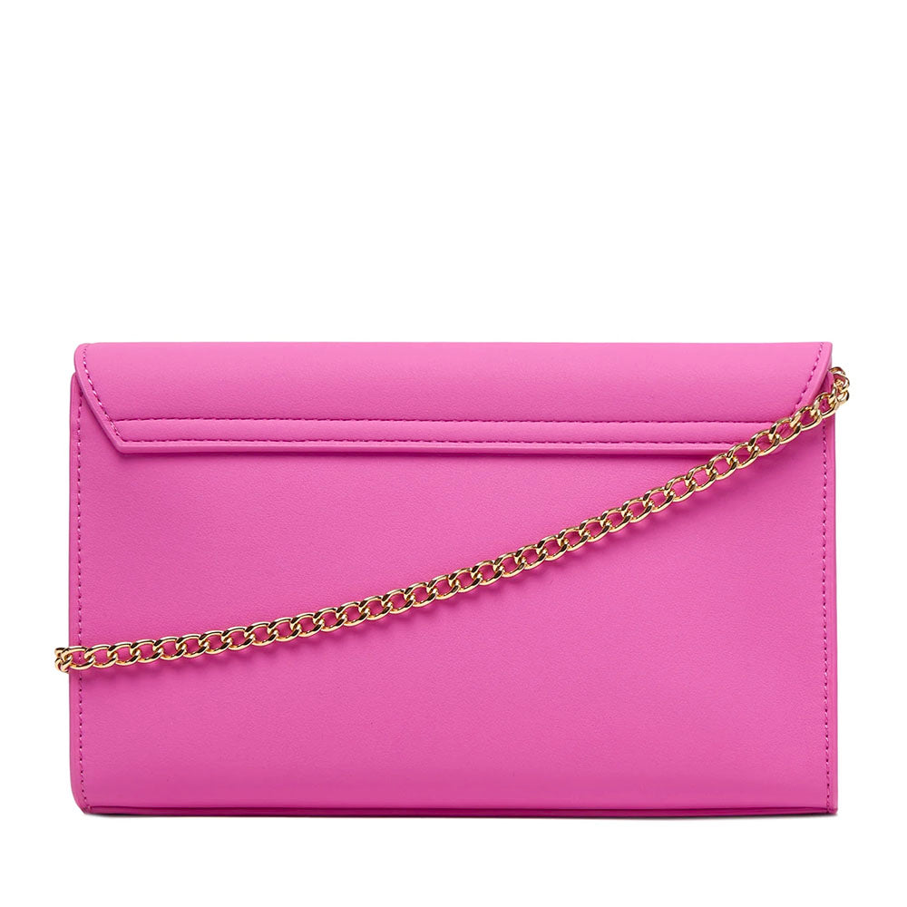 Clutch Donna con Tracolla LOVE MOSCHINO linea Smart Daily Bag Lettering Logo Fuxia