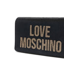 Damen-Clutch mit Umhängeriemen LOVE MOSCHINO Modell Smart Daily Soft in Schwarz