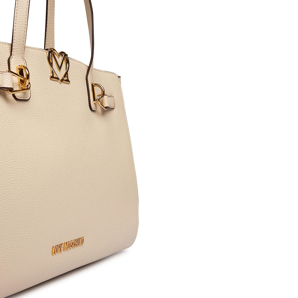 Shopping Bag Donna LOVE MOSCHINO linea Soft Sculpt Avorio