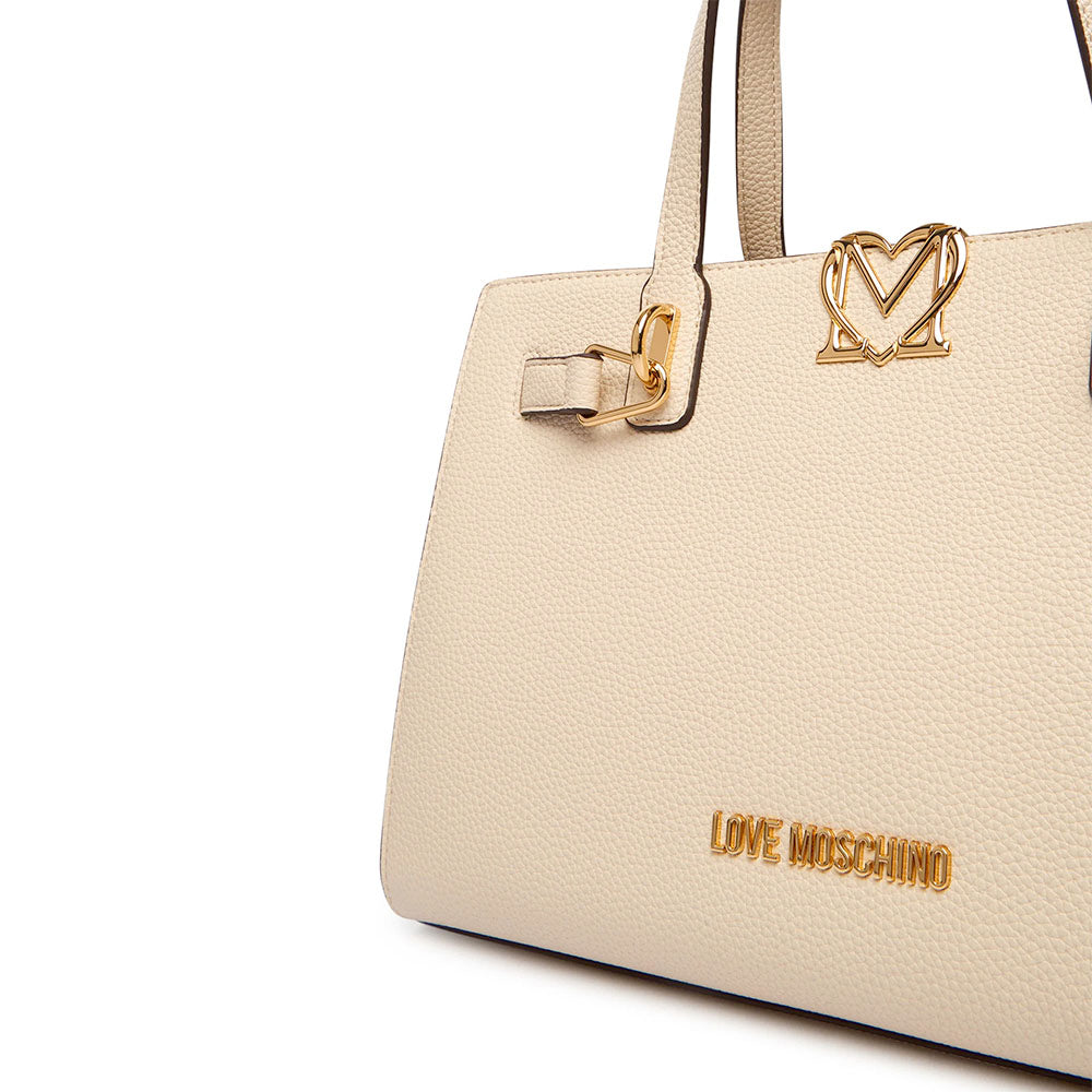 Borsa Donna a Mano LOVE MOSCHINO linea Soft Sculpt Avorio