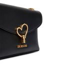 Borsa Donna a Spalla e Tracolla LOVE MOSCHINO linea Heart Turnlock Nera