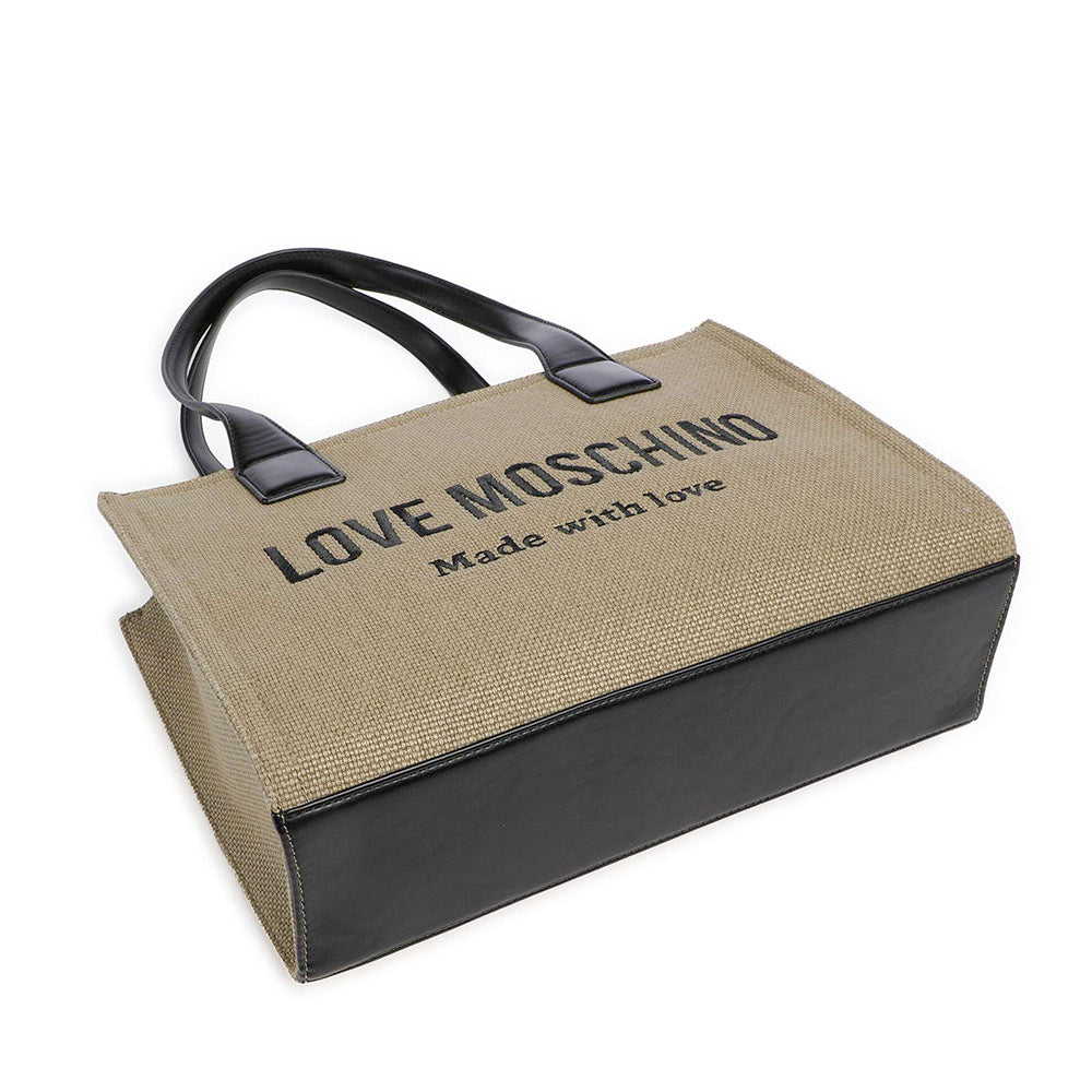 Shopping Bag Donna LOVE MOSCHINO in Canvas color Oro