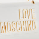 Damen-Schulter- und Umhängetasche LOVE MOSCHINO aus weißem Lackleder