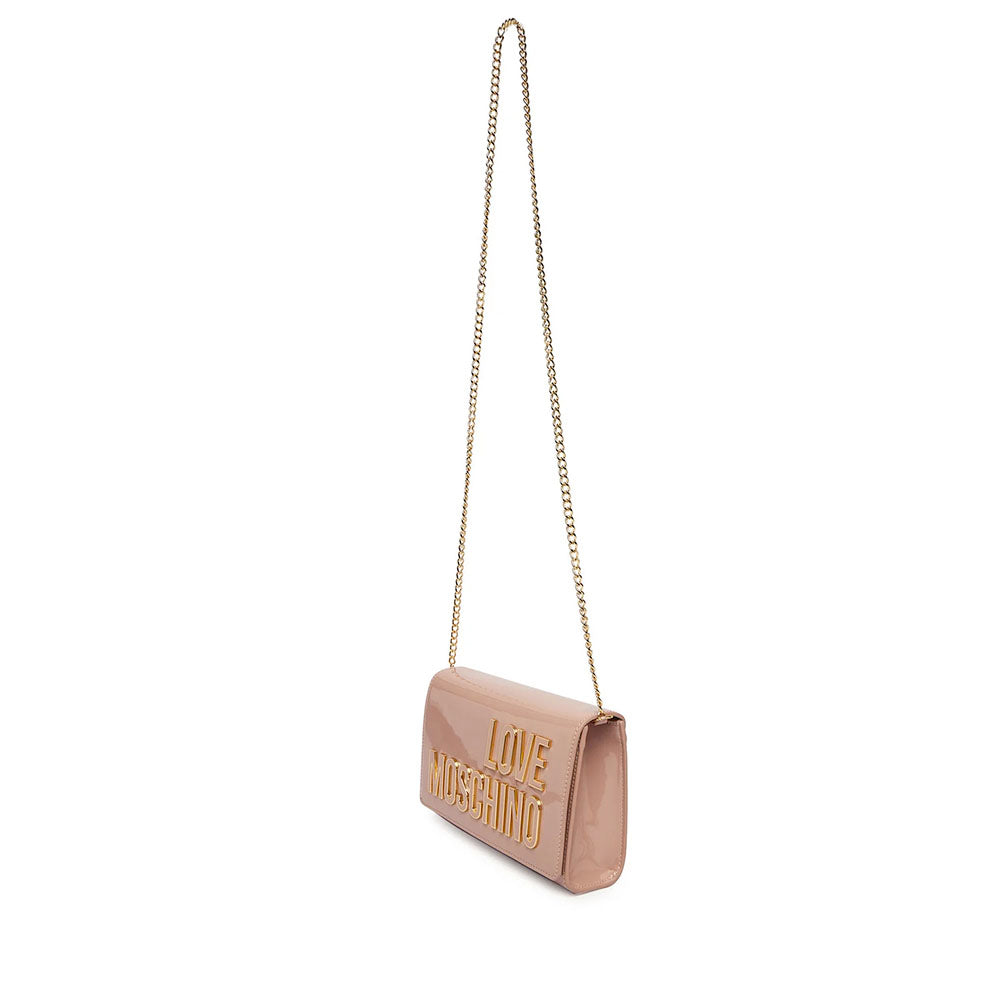 Clutch con Tracolla LOVE MOSCHINO in Vernice Rosa