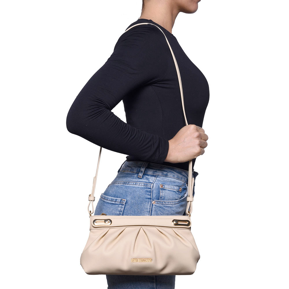 LOVE MOSCHINO Hand- und Umhängetasche für Damen, Linie Smart Daily Bag, Farbe Butter