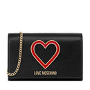 Clutch Donna con Tracolla LOVE MOSCHINO in Pelle Nera con Cuore