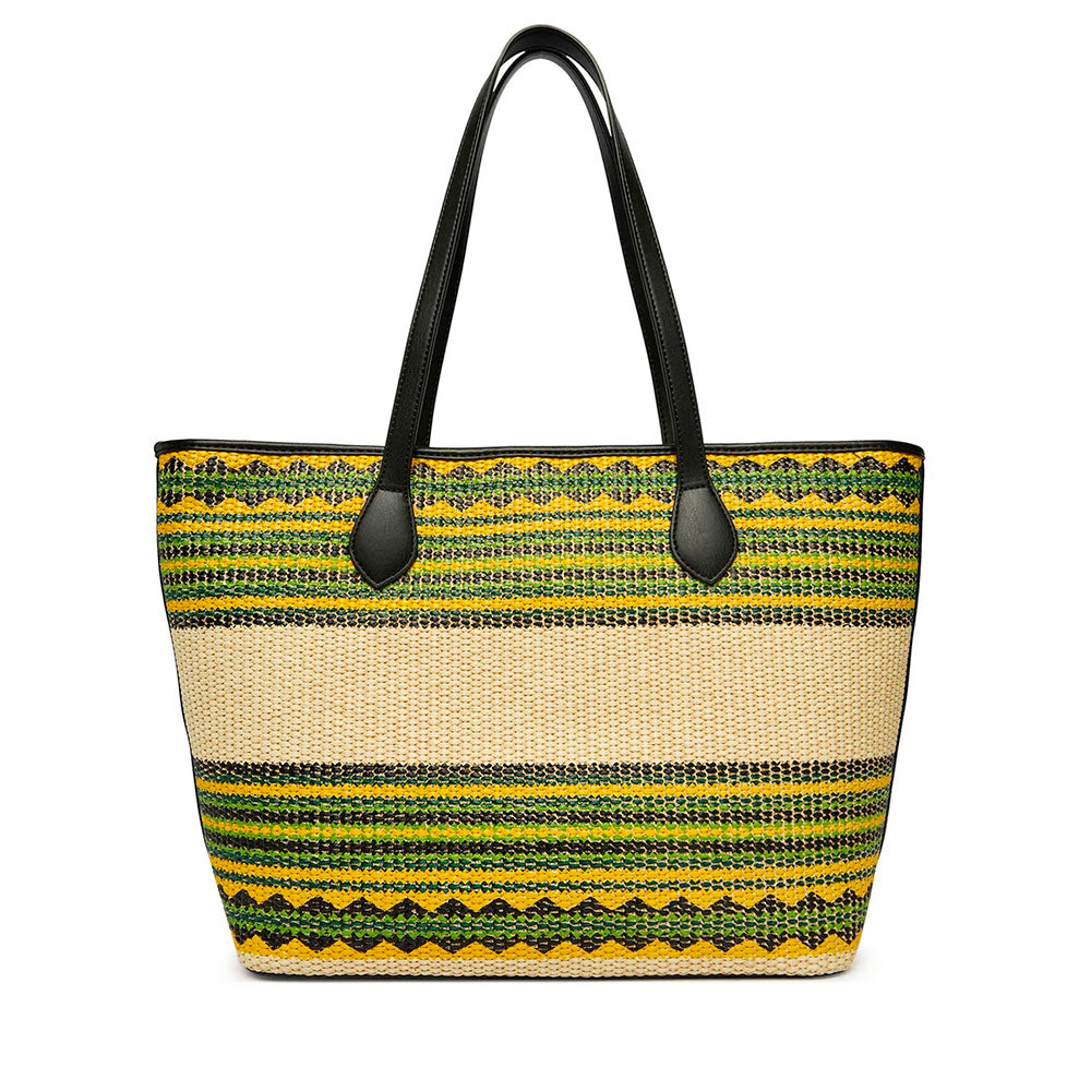 Shopping Bag Donna LOVE MOSCHINO a Righe Nero Multicolor