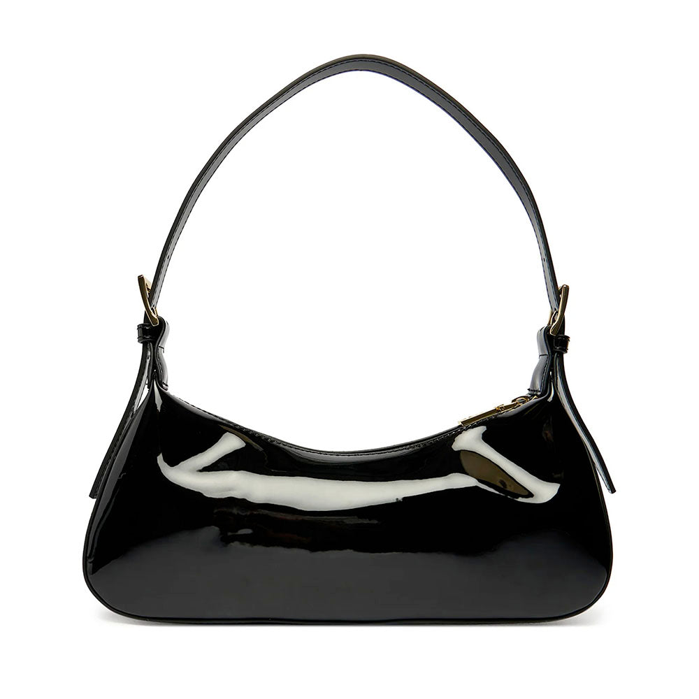 Borsa Donna a Spalla LOVE MOSCHINO in Ecopelle Effetto Vernice Nera