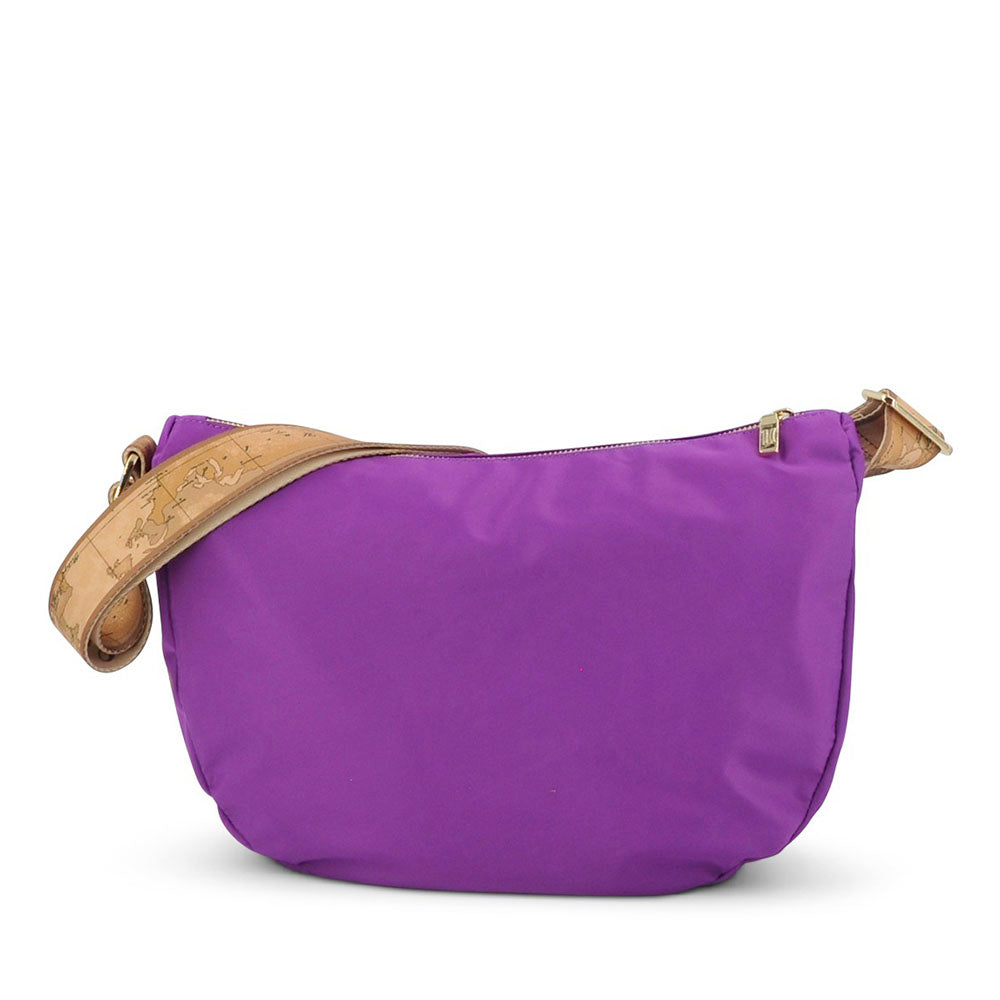 Mezzaluna Grande a Tracolla 1A Classe Alviero Martini linea Breeze Nylon Viola LB84