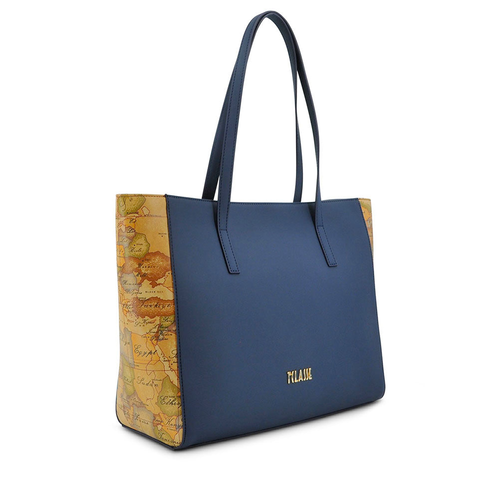 Shopping Bag Donna 1A Classe Alviero Martini linea Geo Harmonia Blu Navy LF35
