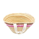 Borsa da Mare 1A Classe Alviero Martini linea Geo Boho Chic in Rafia Fuxia
