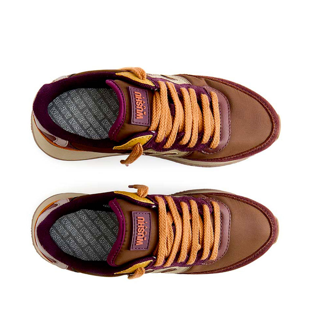 Sneakers Donna WUSHU RUYI Master 706 in Nylon e Suede Andorra Fig Cinnamon Stick e Chocolate Malt