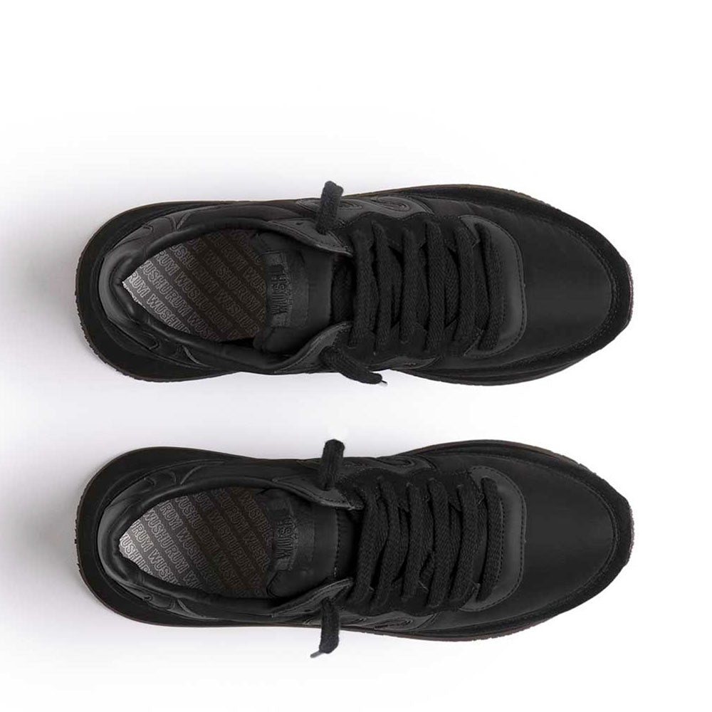 Sneakers Donna WUSHU RUYI Master 715 in Nylon e Suede Dark Black