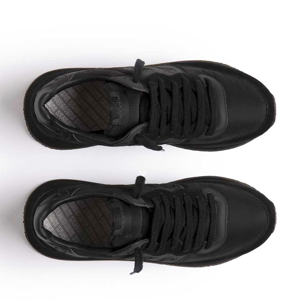 Sneakers Uomo WUSHU RUYI Master 715 in Nylon e Suede Dark Black