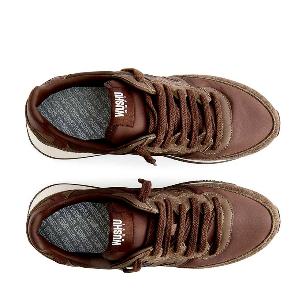 Sneakers Donna WUSHU RUYI Master 716 in Nylon e Suede Cocoa Chicory Coffee e Coffee Bean