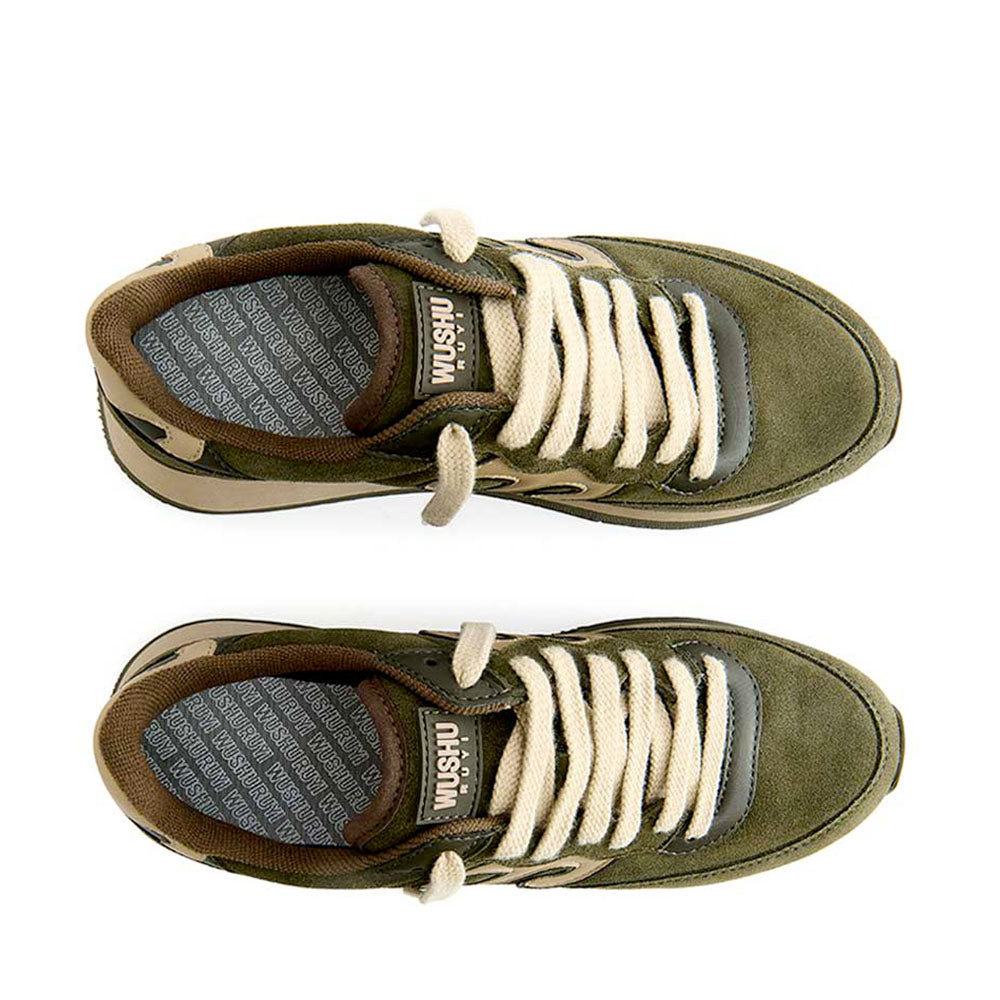 Sneakers Uomo WUSHU RUYI Master All Suede MAS18 in Camoscio Tarmac e Sand