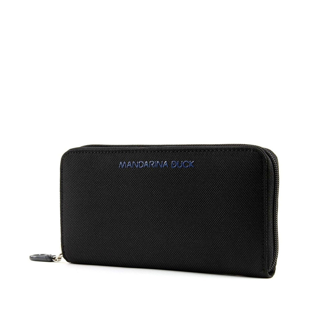 Portafoglio Donna Zip Around MANDARINA DUCK linea MD20 in Tessuto Nero